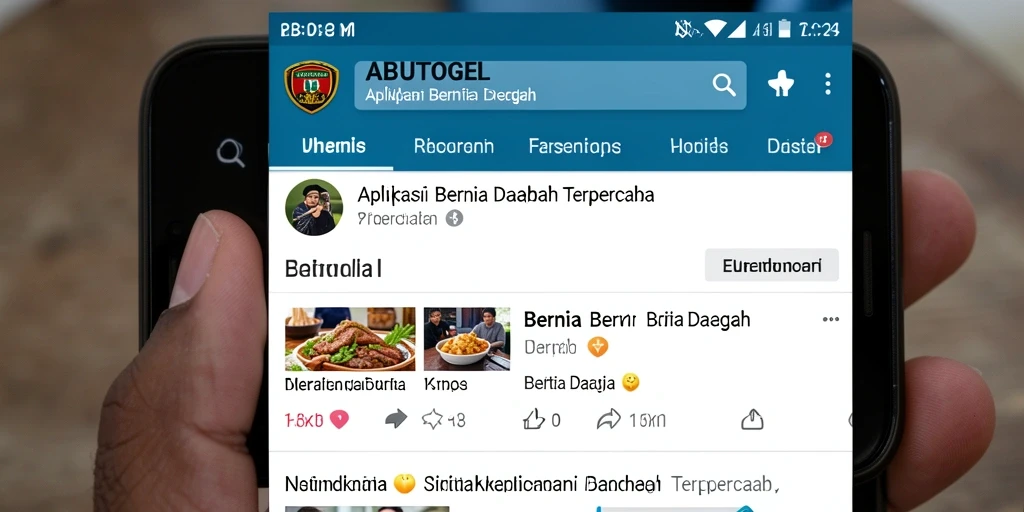 Tampilan antarmuka ABUTOGEL yang sederhana dan informatif.