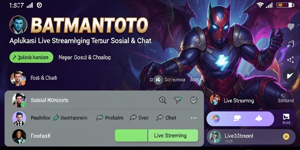 Screenshot antarmuka utama BATMANTOTO saat Live Streaming.