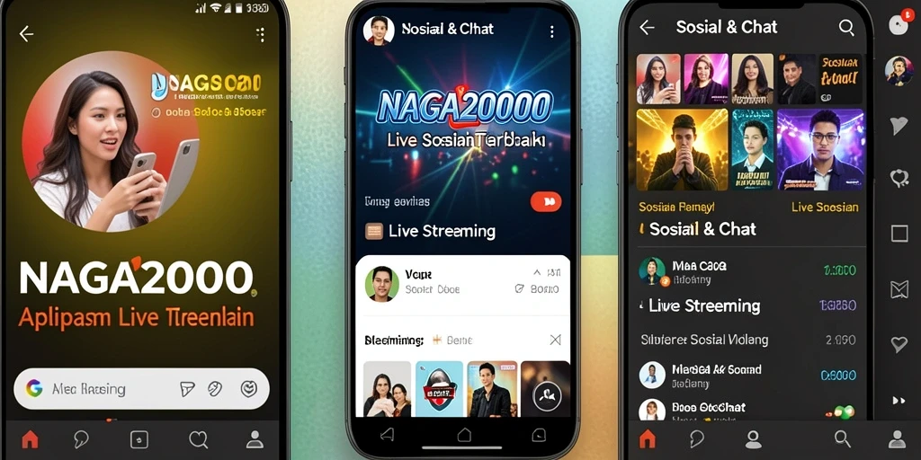Tampilan antarmuka NAGA2000 yang menarik dan fungsional saat Live Streaming.