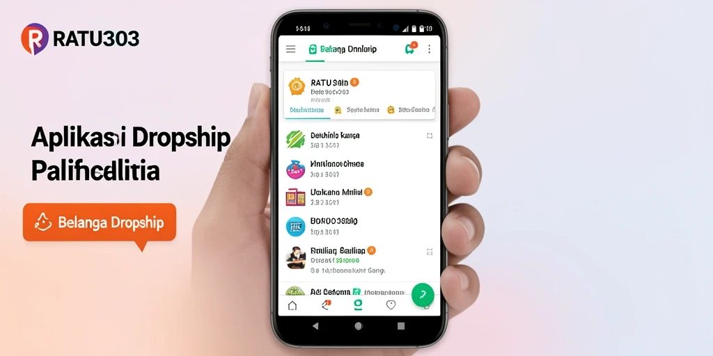 Antarmuka pengguna RATU303 yang simpel dan fungsional untuk Dropship.