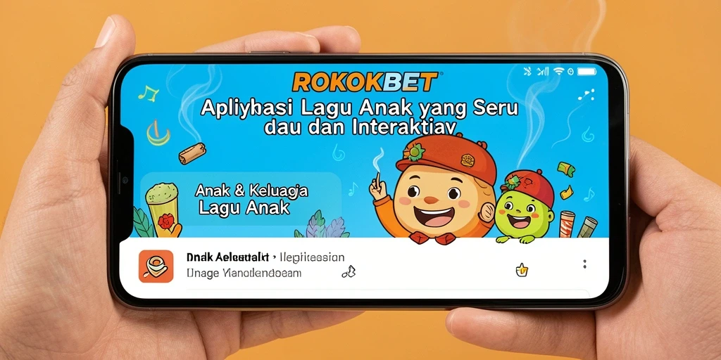 Antarmuka ROKOKBET yang ceria dan interaktif untuk anak-anak.
