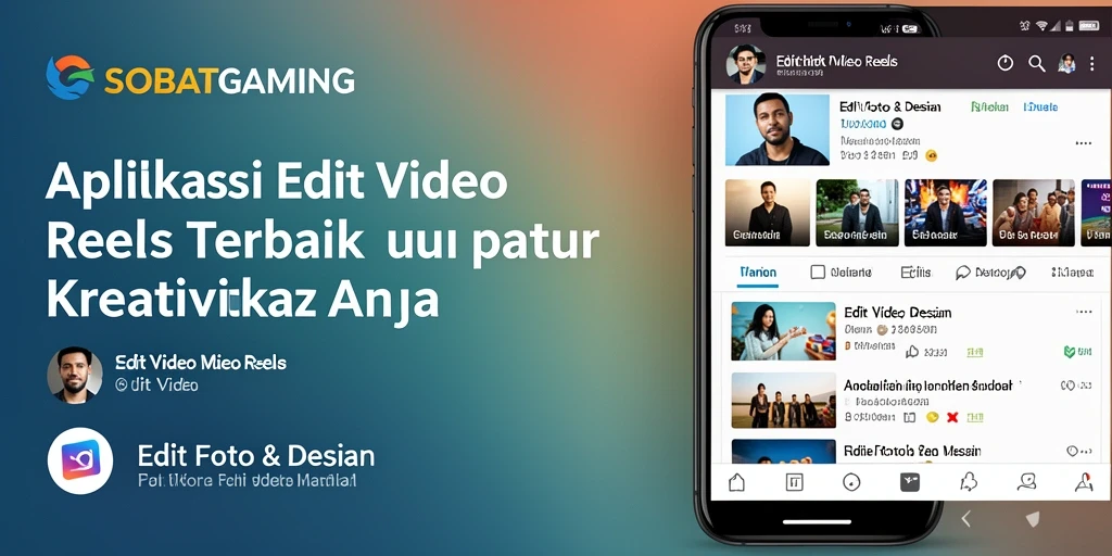 Antarmuka aplikasi SOBATGAMING untuk Edit Video Reels.