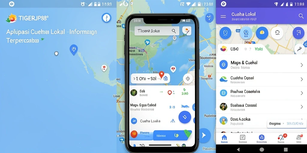 Antarmuka Aplikasi TIGERJP88 menampilkan informasi cuaca yang jelas dan informatif.