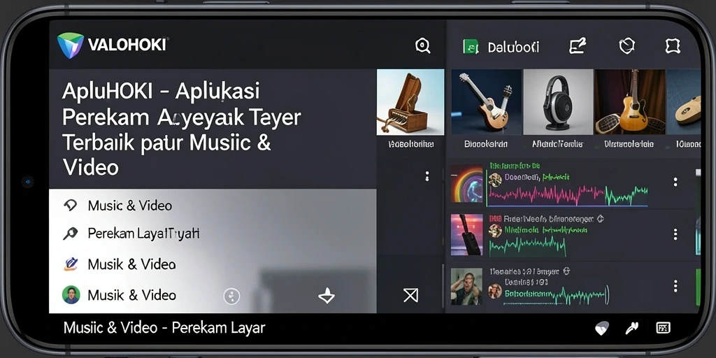 Antarmuka pengguna aplikasi Perekam Layar VALOHOKI yang intuitif dan menarik.